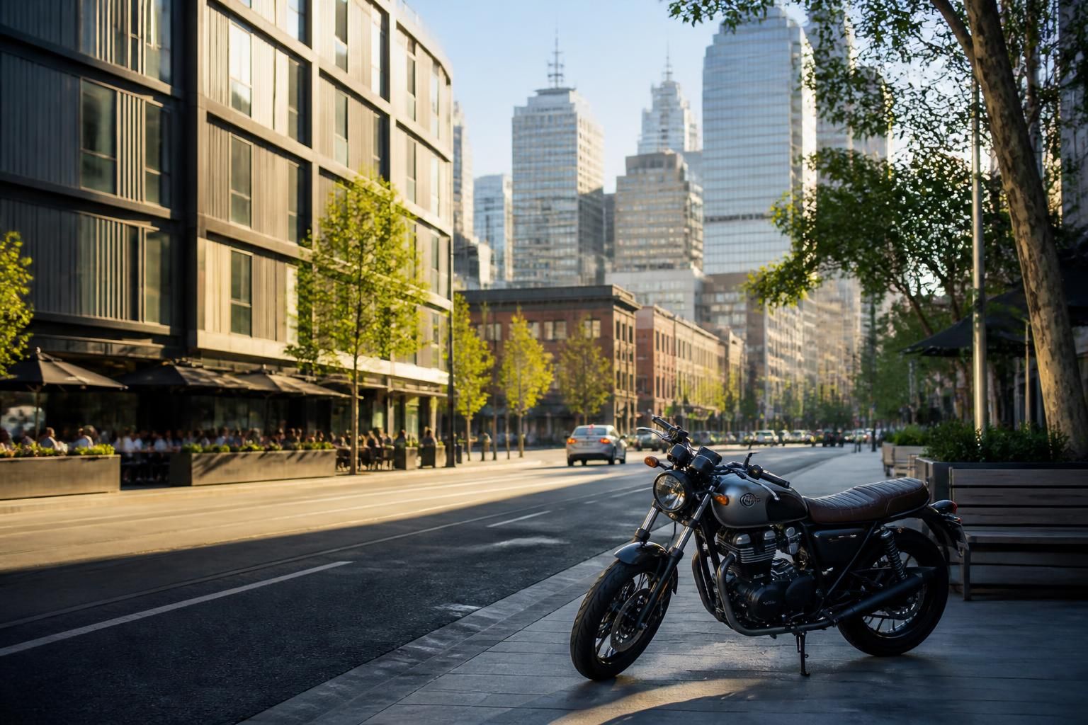 Welcoming Melbourne street scene with modern urban character.