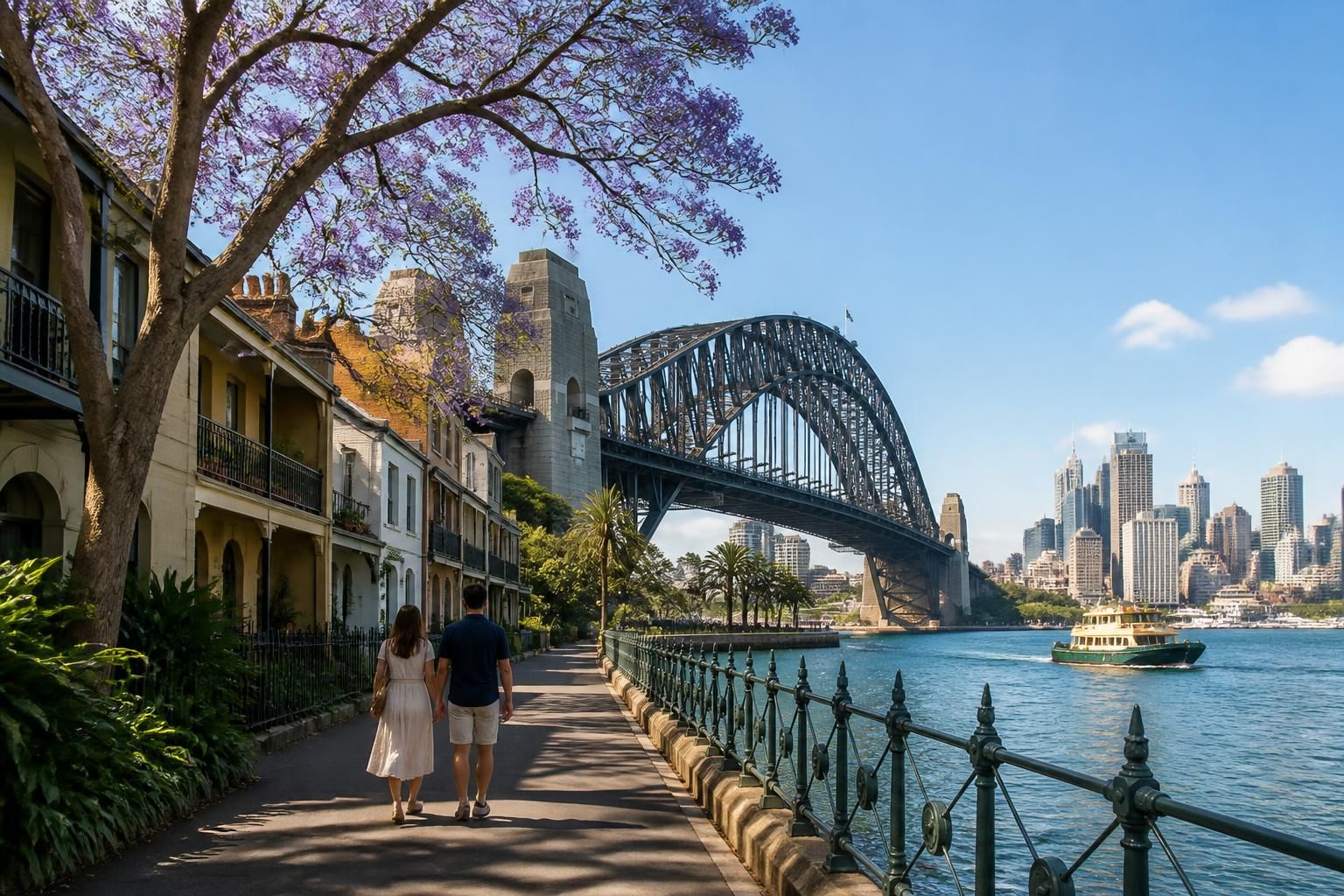 Welcoming Sydney scene with a bright harborside neighborhood feel.